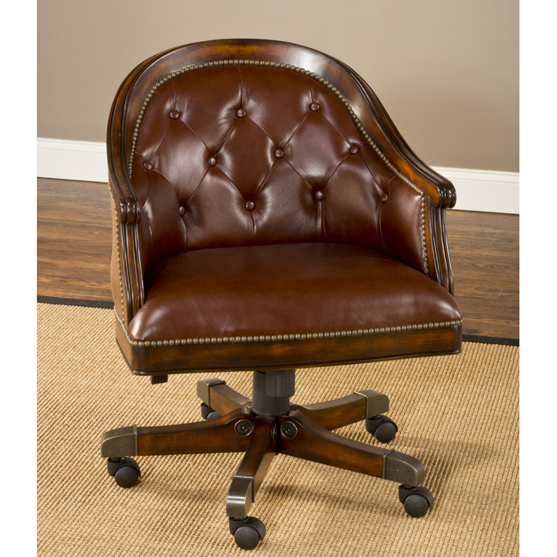 Hillsdale Harding Genuine Leather Office Chair Wayfair